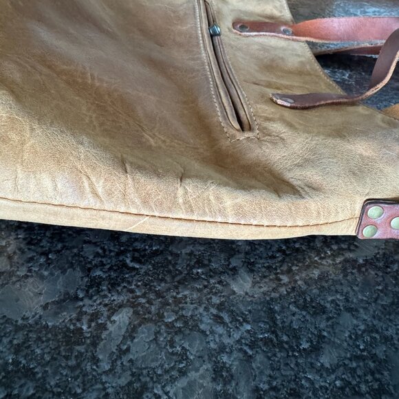 Women's toto/purse all leather shoulder/double handles by Burgundy - Picture 10 of 14